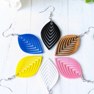 Modem Acrylic Earrings, Dangle Acrylic Earrings, Laser Cut Acrylic Earrings, Colorful Acrylic Earrings