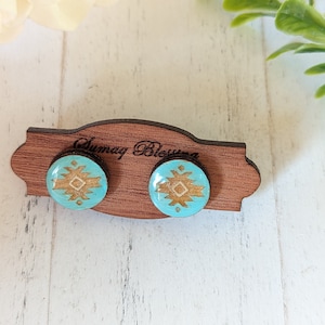 Round Stud wood earrings, Stud wooden earrings, stud earrings, wooden earrings, wave stud earrings, earrings, stud, Hypoallergenic