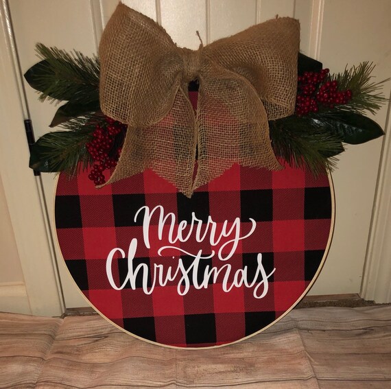 Merry Christmas Door Hangers | Etsy