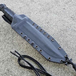 Cold Steel LEATHERNECK-SF Custom Kydex Sheath,Mini Firesteel, 550 Mil-Spec Paracord, Offset Drop Leather, Pancake Style
