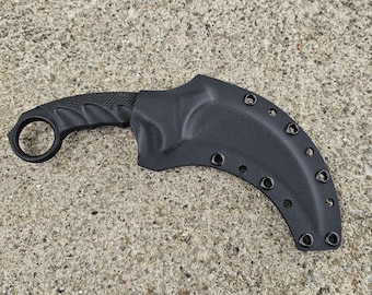 Cold Steel "Steel Tiger" Custom Kydex Sheath, Pancake Style. Optional Belt Attachments