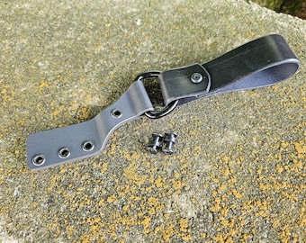 KYDEX Dangler with Premium Leather Beltloop, Full Size.