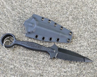 Cold Steel "FGX Ring Dagger" Custom Kydex Sheath, Paracord, Pancake Style. Optional Belt Attachments,