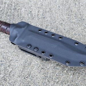 KA-BAR USMC Custom Kydex Sheath, Adjustable Polymer Belt Attachment, Pancake Style,