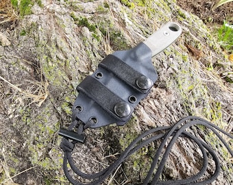 Funda de kydex personalizada Esee IZULA-II, funda Scout Carry, correas IWB, mini varilla de acero para fuego, paracord Mil-Spec 550, Pancake