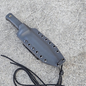 Cold Steel SRK Custom Kydex Sheath, Pancake Style, Polymer Belt Attachment, 550 Mil-Spec Paracord,  Fits AUS8, SK-5 and VG-10 San-Mai Steel