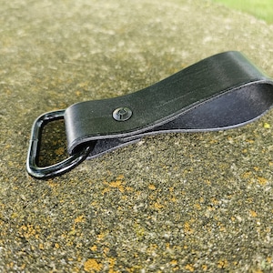 Leder Anhängerschlaufe & D-Ring