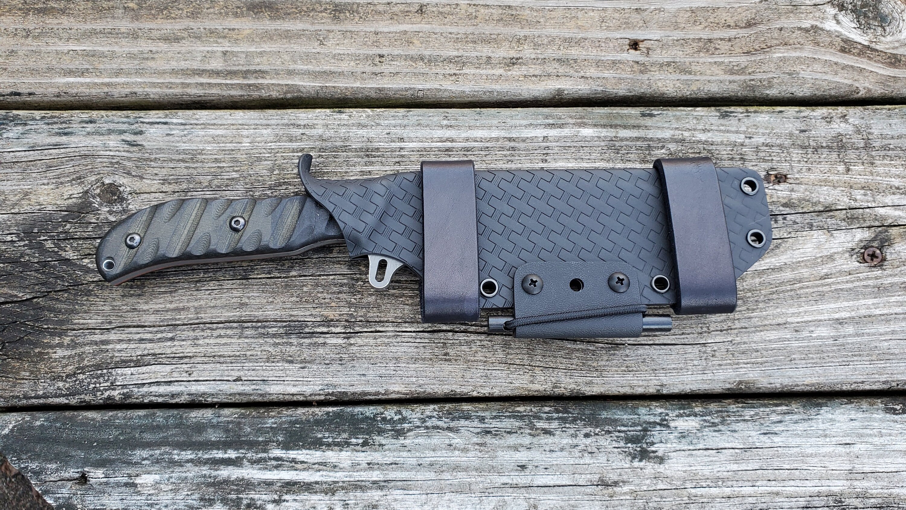 TOPS SILENT HERO Custom Kydex Sheath 2.0, Taco, Scout Carry