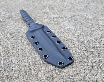 Funda de Kydex personalizada "BOWIE" de Cold Steel Spike, estilo panqueque, paracord Mil-Spec 550, opciones de fijación para cinturón.