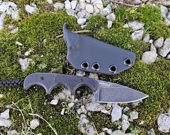 CRKT Minimalist Drop Point Custom Kydex Sheath, Taco Style. Optional Belt Attachments