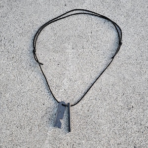 Firesteel and Multitool Scraper Necklace, Mil-Spec 550 Paracord Lanyard.