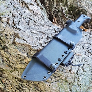 Ka-Bar BK-9 benutzerdefinierte Kydexscheide, Scout Carry, Leder Scout Straps, FS Halter, Taco BK9