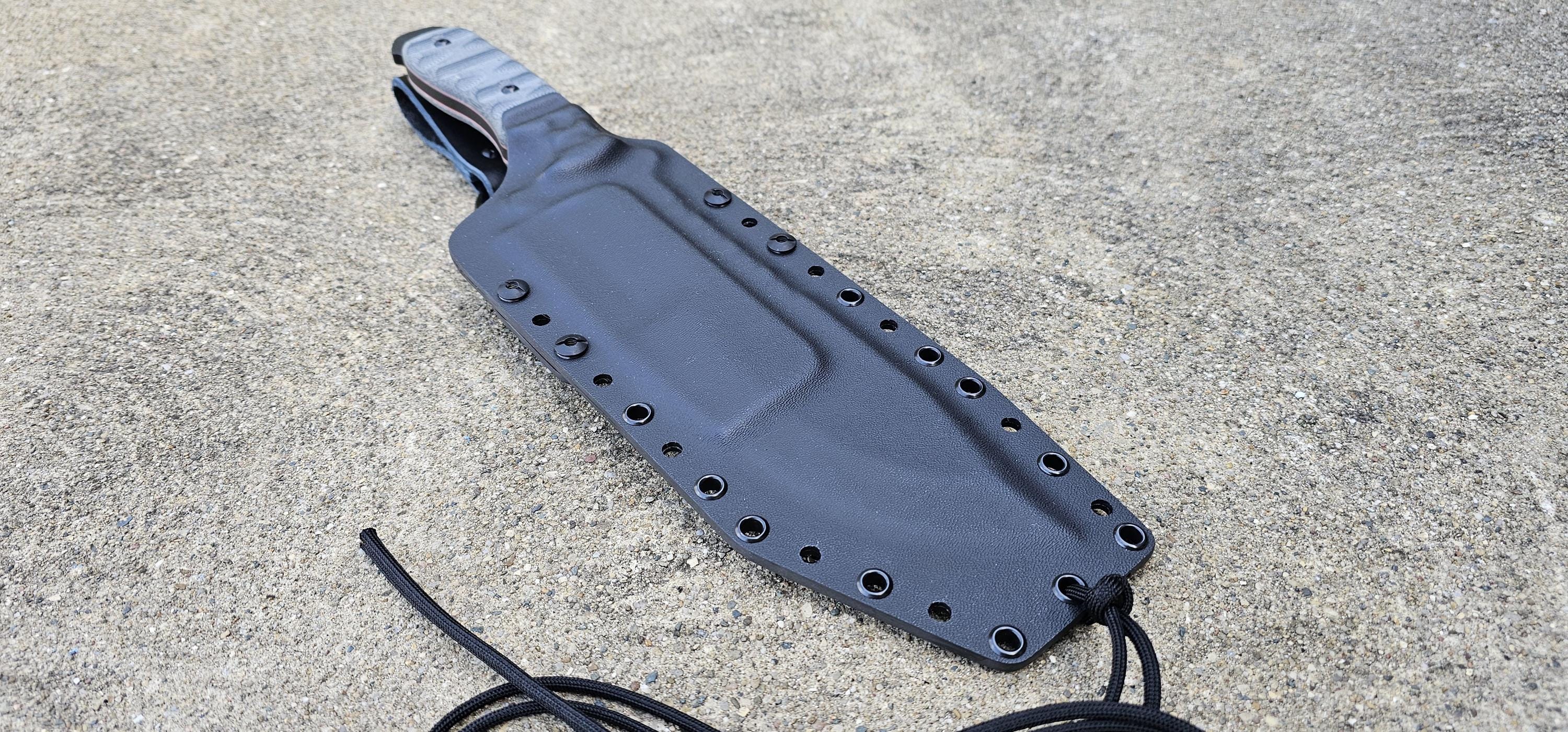 TOPS SXB Skullcrusher Custom Kydex Sheath, Leather Loop Dangler