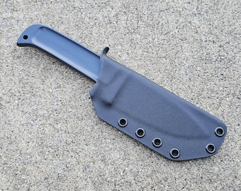 Cold Steel Drop Forged Hunter Knife Custom Kydex Sheath, Taco Style, optional belt Attachments to choose from.