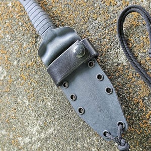 Smith & Wesson SWHRT9B custom kydex sheath, Neck/IWB/Scout Carry, Leather Scout/IWB Strap, Paracord Lanyard, Pancake.