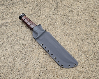 Ka-Bar USMC Custom Kydex Sheath, Taco Style, optional belt Attachments available