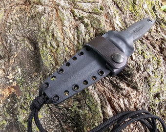 Kershaw Secret Geheimagent 4007 benutzerdefinierte Kydexscheide, Hals/IWB/Scout Carry, Leder Scout/IWB Band, Paracord Lanyard, Pfannkuchen 2.0. Messer NICHT Inkl