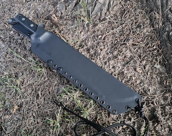 Ontario CT1 12" Machete custom kydex sheath, Dangler Carry, Paracord, Taco style.