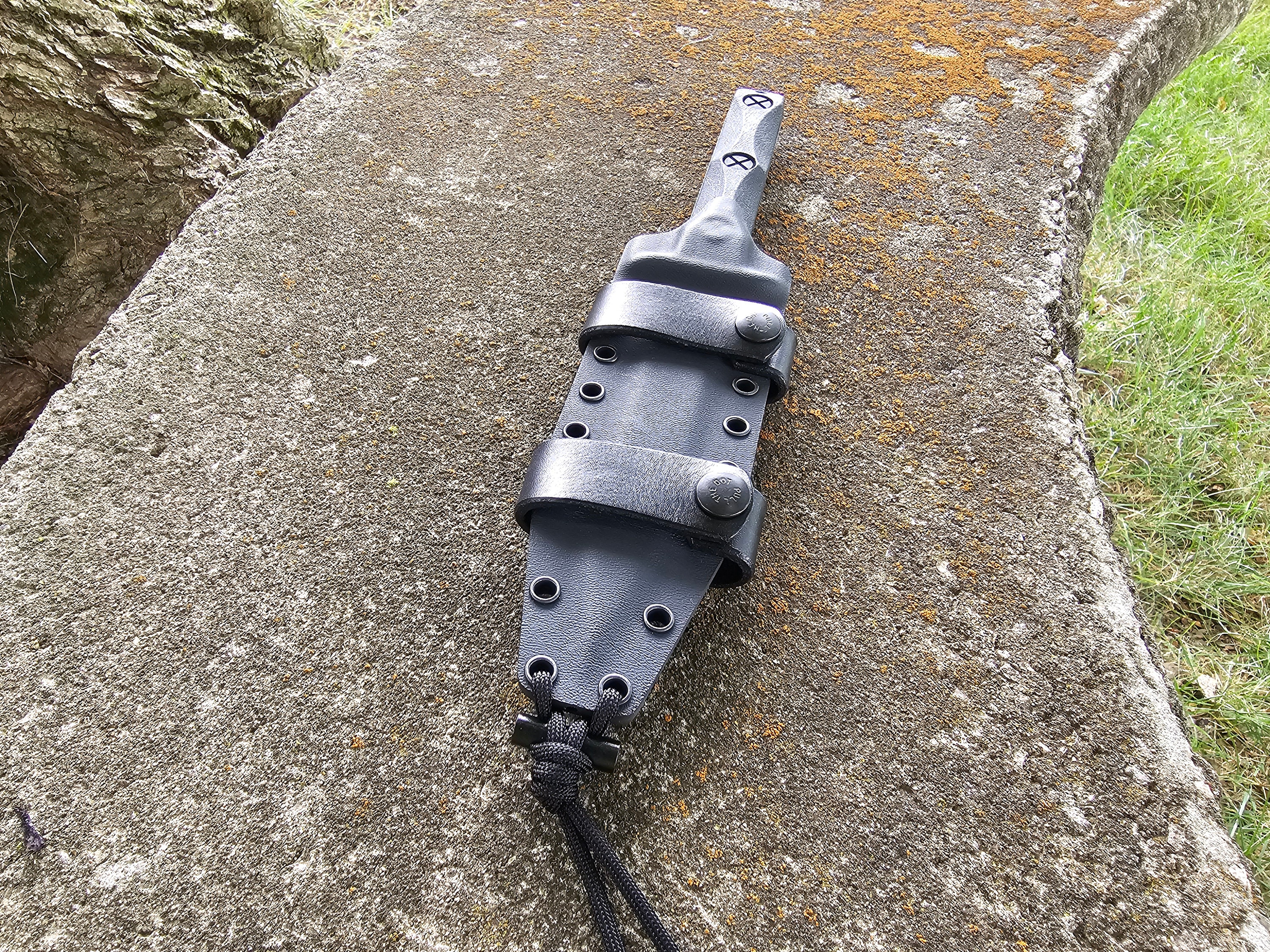 KA-BAR EK44, Model 4 Custom Kydex Sheath, Scout Carry, 2 Leather