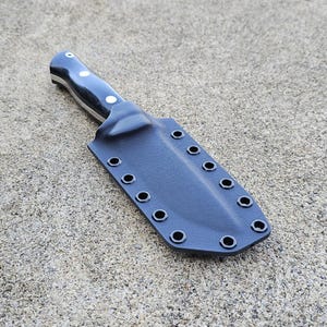 Bark River BRAVO 1 Custom Kydex sheath, Pancake Style, optional belt attachments. Fits, Both Ramp and Rampless versions.
