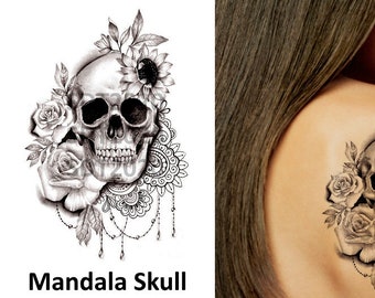 Skull Tattoo Etsy Skull Tattoo Etsy