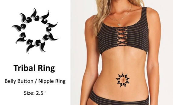 Tribal Ring Temporary Tattoo Etsy