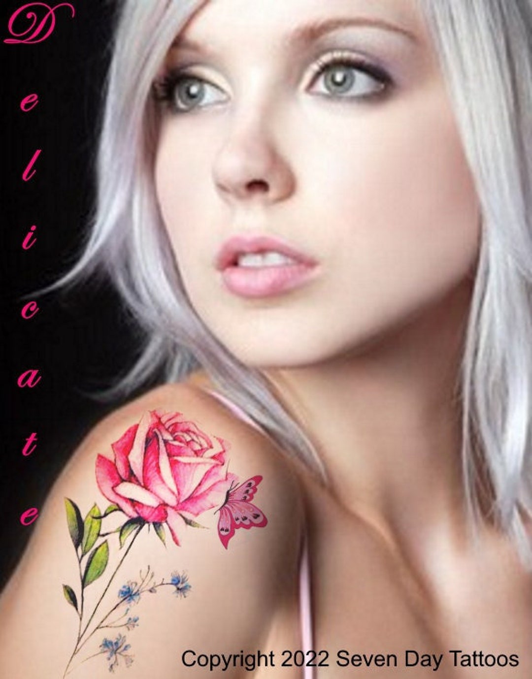 Delicate Temporary Tattoo Etsy