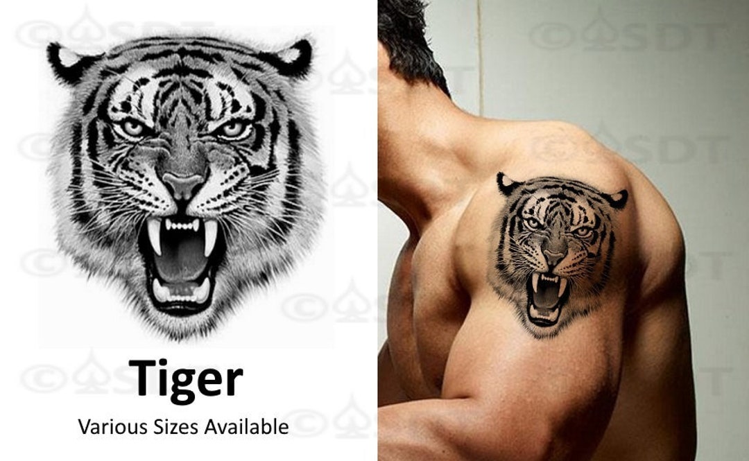 Tiger Temporary Tattoo - Etsy UK