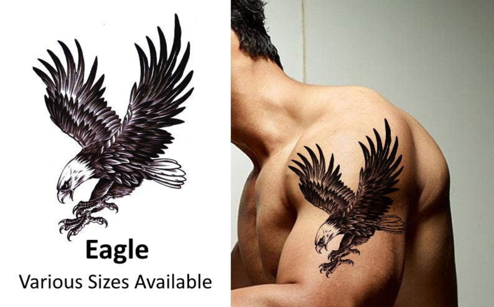 Eagle Temporary Tattoo - Etsy UK