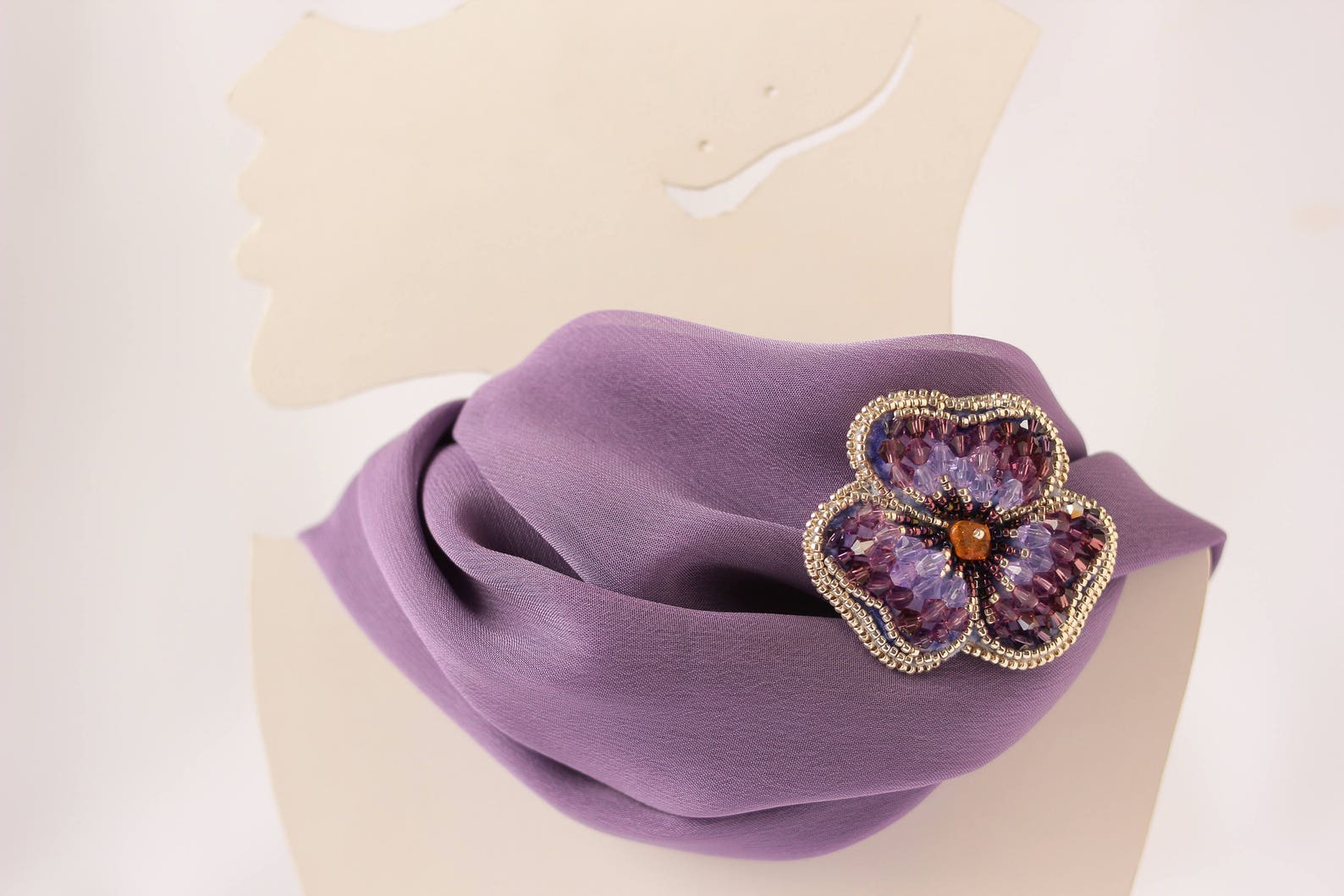 Pansy brooch Embroidered pin Gift for mom Bridal brooch Etsy