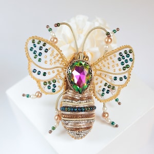 OAK Butterfly embroidered bug brooch jewelry insect pin Christmas gift