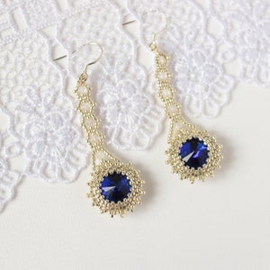 Silver Long beaded earrings Prom jewelry For-girlfriend  Gift under 30USD