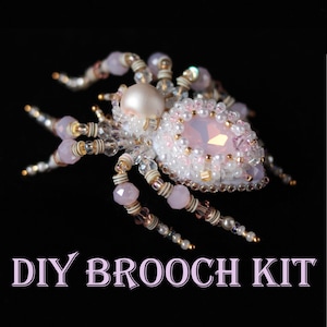 DIY Beaded Spider Brooches Kit Craft kit Jewelry Making Kits for Adults Beaded Insects Brooches