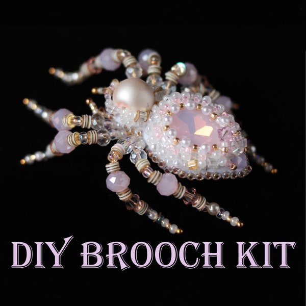 DIY Beaded Spider Brooches Kit Craft kit Jewelry Making Kits for Adults Beaded Insects Brooches