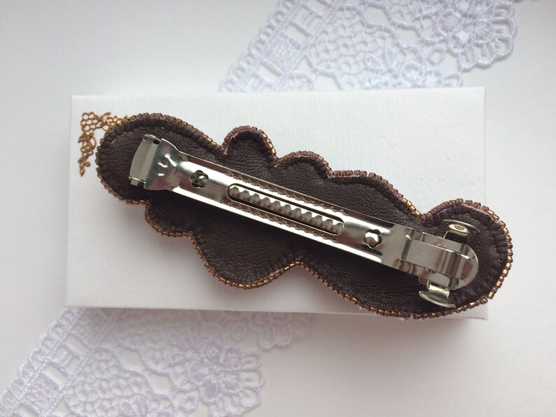 Amethyst Hair Barrette for Thick Hair Clip Beads Mom Gift From Etsy