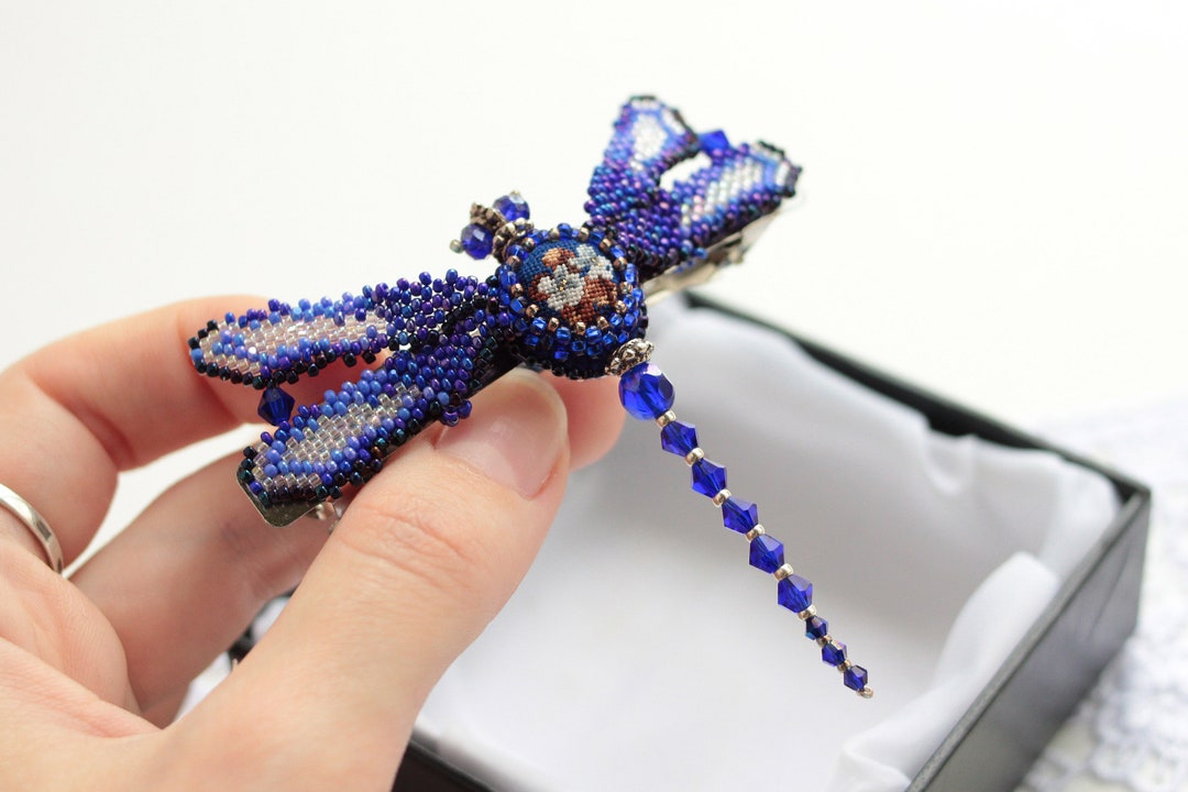 Alexandre de Paris Beaded Dragonfly Barette Alexandre De Paris Camellia Barrette - Authentic Vintage  main image 2