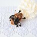 Bronze Bee Pin Embroidered Brooch Insect Jewelry - Etsy