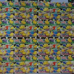 96 vintage anglais Die Cut Paper PÂQUES Poussins Mamelok No.929