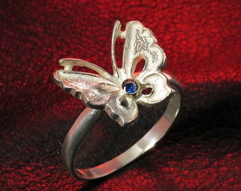 Butterfly Ring, Sterling Silver, Butterfly Jewelry