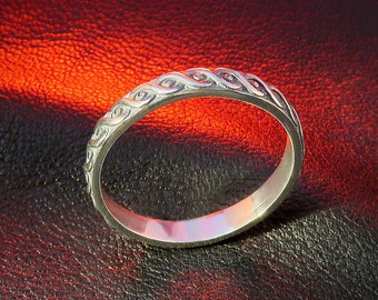 Sterling Silver Ring - Handmade Celtic Eye Pattern, Latvian Artisan Crafted, Unique Jewelry Piece, Perfect Gift for Him or Her