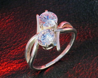 Anillo de circonita cúbica para mujer, plata de ley 925