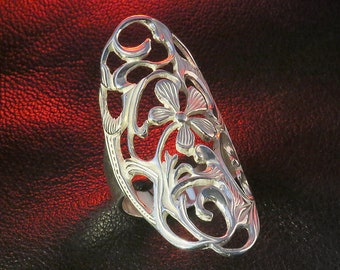 Floral Sterling Silver Ring for Women