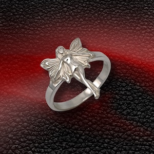 Sterling Silver Fairy Ring, Fantasy Jewelry