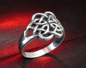 Sterling Silver Celtic Knot Ring: Infinity Jewelry