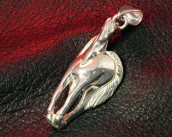 Sterlign Silver Horse Pendant, Horse Jewelry, Good Luck Gift