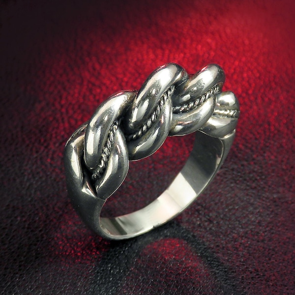 Namejs ring, zilveren ring voor mannen, Letse etnische ring, Baltische sieraden, Letse sieraden, gevlochten ring, etnische ring voor mannen, herenring Letland