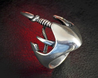 Cool Claw Ring, Sterling Silver, H. R. Giger Inspired Jewelry