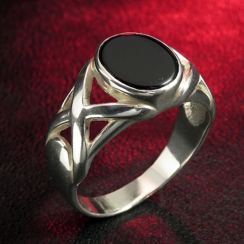 Black Onyx Ring 925 Sterling Silver Ring Black Etsy