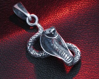 Snake Pendant, Sterling Silver, Snake Jewelry