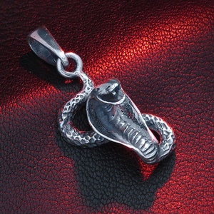Snake Pendant, Sterling Silver, Snake Jewelry